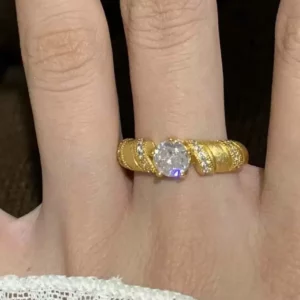 Gold Tone Braided Ring for Women, Fashion Jewelry, Everyday Wear