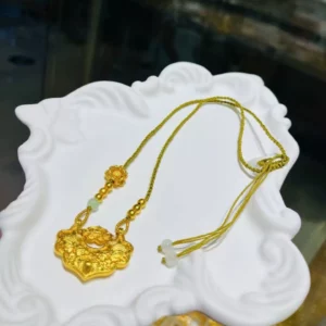 Gold Plated Koi Fish Pendant Necklace for Women, Fashion Layering Chain