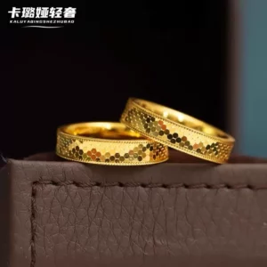 Gold-Tone Dragon Scale Texture Ring for Women, Fashion Alloy Jewelry