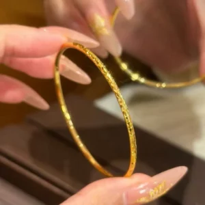 Gold-Tone Starry Sky Bangle Bracelet Women's Fashion Jewelry