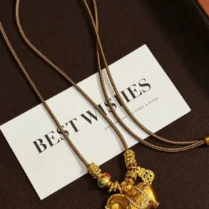 Gold Plated Copper Alloy Horse Motif Pendant Necklace, Layering Chain