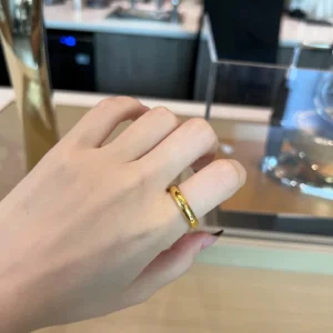 Men's Gold-Tone Wide Slip-On Ring, Brushed Finish