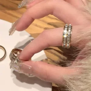 Gold Plated Starry Sky Ring for Women, Fashion Alloy Adjustable Ring