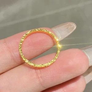 Gold-Tone Fashion Ring for Women, Faceted Three-Sided Design