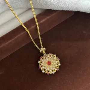 Sunflower Gold-Tone Pendant Necklace for Women, Fashion Jewelry