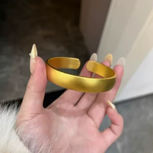 Gold Tone Open Bangle Bracelet for Women, Minimalist Fashion Jewelry