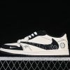 Travis Scott x Fragment Design x Air Jordan 1 Low OG SP AJ1 Cream/Black