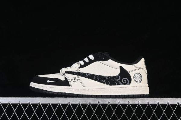 Travis Scott x Fragment Design x Air Jordan 1 Low OG SP AJ1 Cream/Black