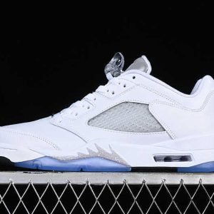 Air Jordan 5 Low White Silver