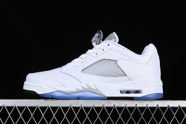 Air Jordan 5 Low White Silver