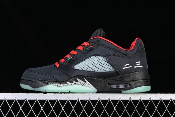 DM4640-036 04.jpeg Clot x Air Jordan 5 Retro Low CNY AJ5 Low Black Red Silk Jade Glow
