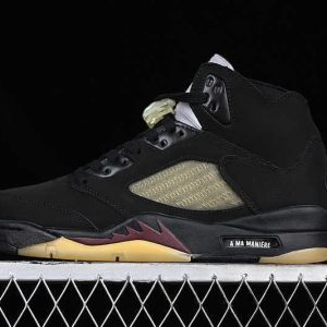 A Ma Maniere x Air Jordan 5 Low Black Suede