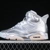 PSG x Air Jordan 6 Retro AJ6 Liquid Silver