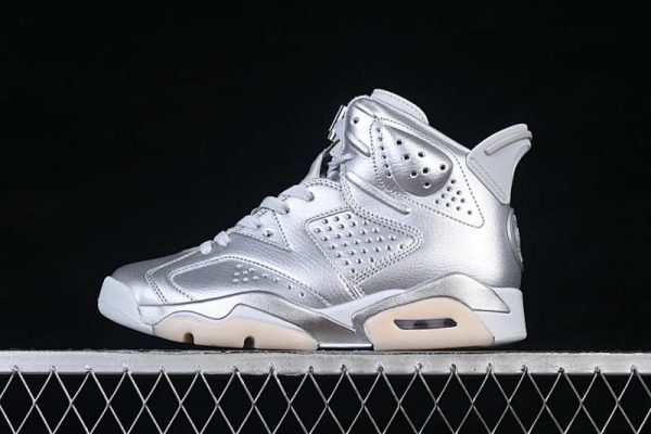 PSG x Air Jordan 6 Retro AJ6 Liquid Silver