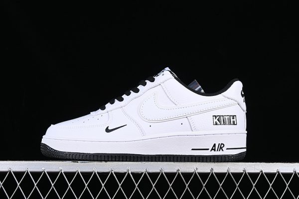 Kith x Nk Air Force 1'07 Low Collab White Black Classic Air Force 1 Low Casual Skate Shoes