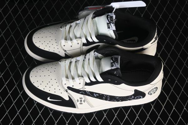 Travis Scott x Fragment Design x Air Jordan 1 Low OG SP AJ1 Cream/Black