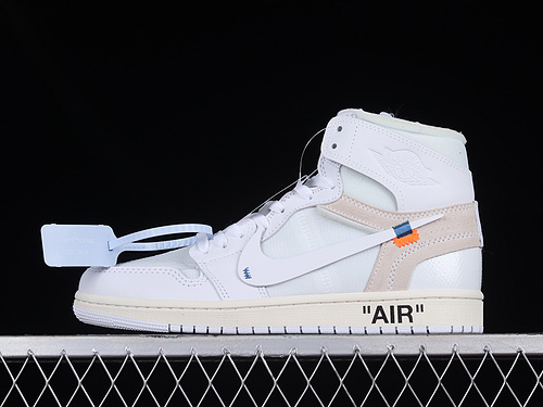 Off White x Air Jordan 1 High Triple White