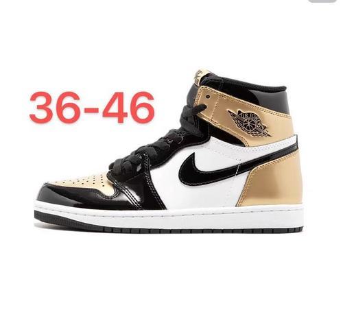 Air Jordan 1 High Black/White/Gold