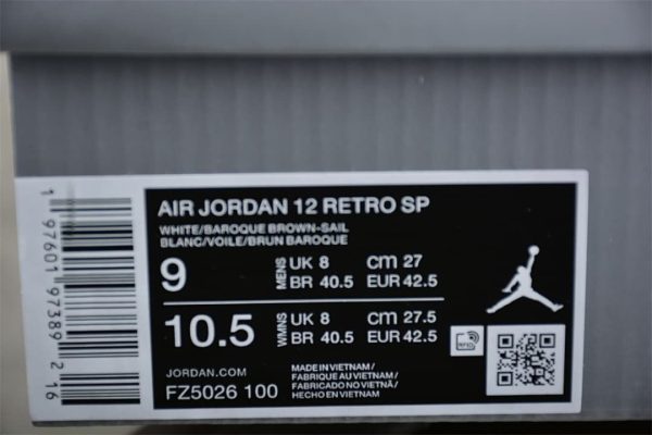 Air Jordan 12 Retro Cream Snake Brown