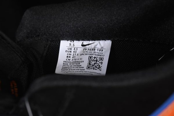 Air Force 1 '07 Low Black Suede Orange Swoosh