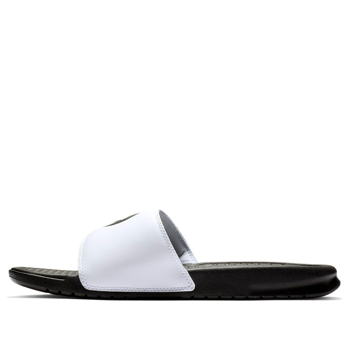 Nike JDI Black White Smiling Face Slippers Black White