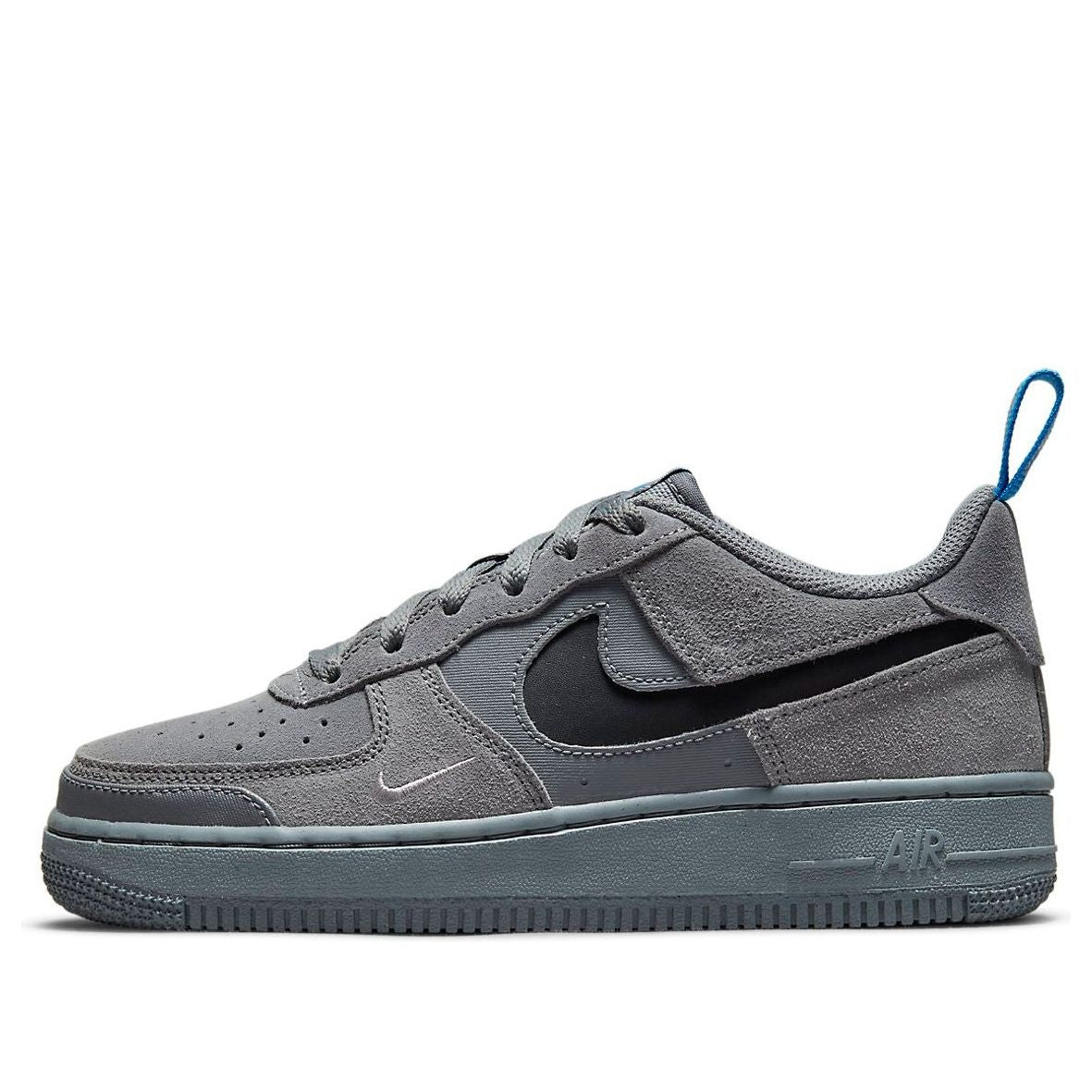 Nike Air Force 1 Low Cut Out Swoosh - Smoke Grey