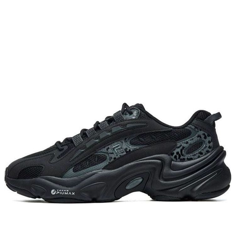 FILA Low-Top Running Shoes Leopard Print Black
