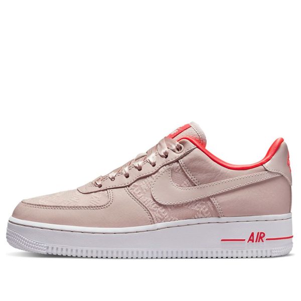 Nike Air Force 1 07 Fossil Stone Laser Crimson