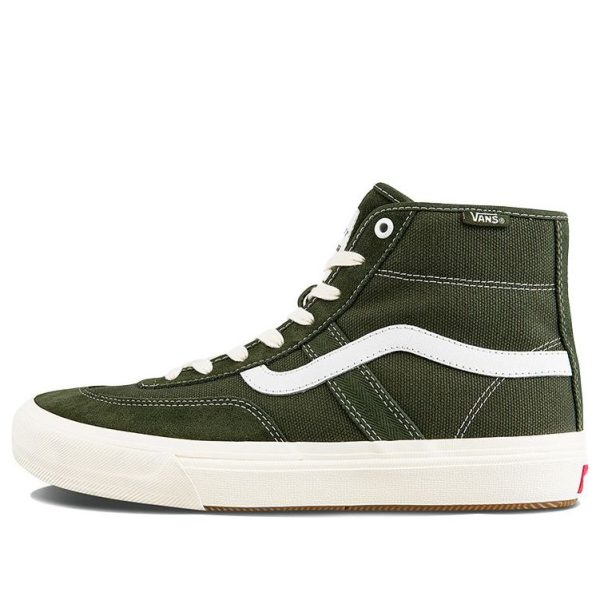 Vans Crockett High Pro Shoes Green Army Green