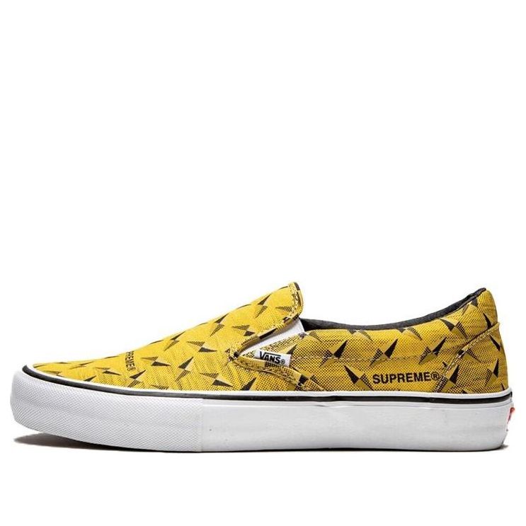 Vans Supreme x Classic Slip-On Pro Diamond Plate Yellow