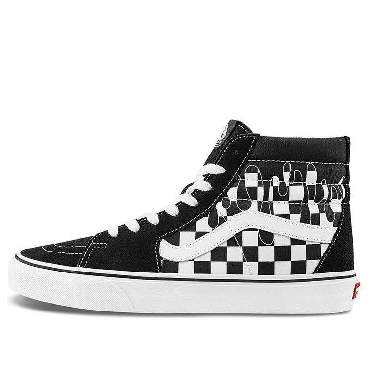 Vans Paint Drip Checkerboard Sk8-Hi Shoes Black White