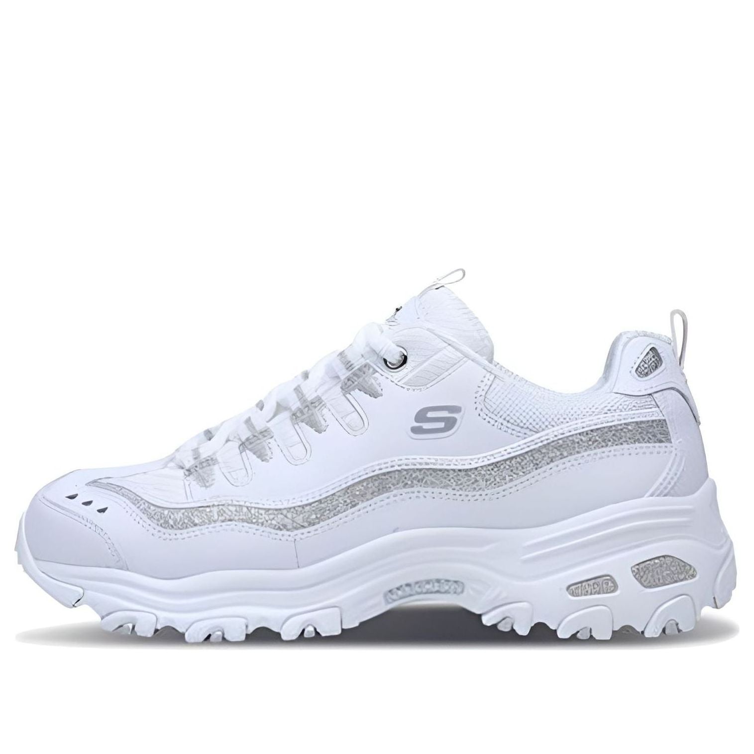 Skechers Dlites-Now & Then White Silver