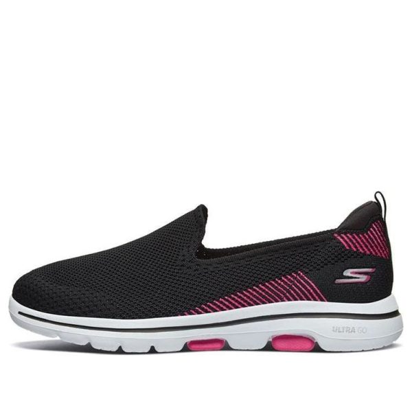 Skechers Go Walk 5 Loafers Black Pink Red