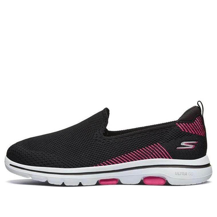 Skechers Go Walk 5 Loafers Black Pink Red