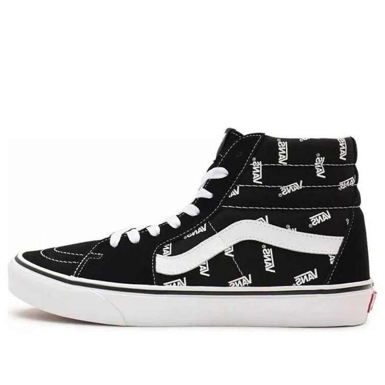 SK8-HI Vans Allover Logo - Black