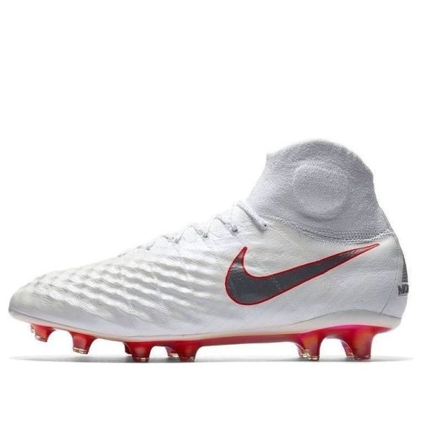 Nike Magista Obra 2 Elite DF FG White Metallic Cool Grey