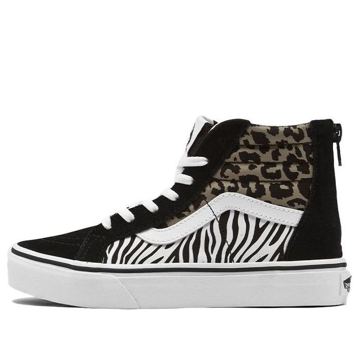 Vans Sk8-hi Zip Casual GS Leopard Print Blackleopard