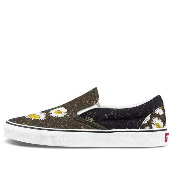 Vans Slip-On Low-Top Canvas Shoes Black/Green
