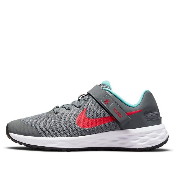 Nike Revolution 6 FlyEase Smoke Grey Siren Red