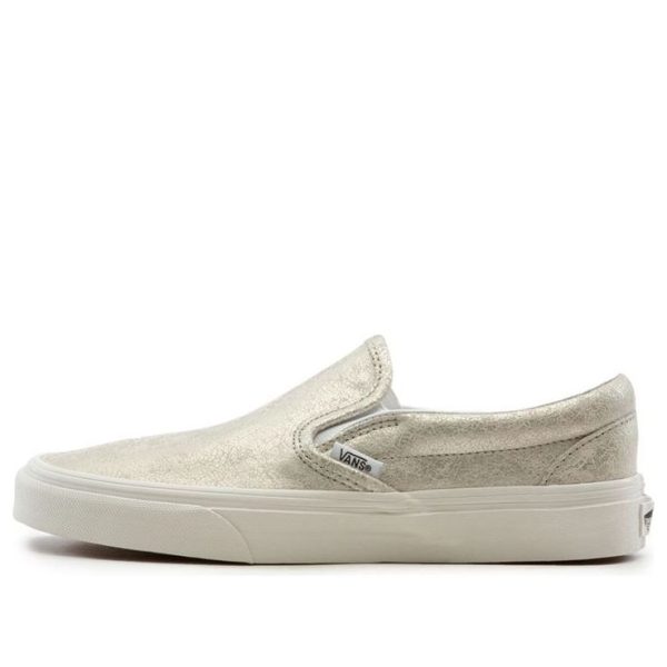Vans Slip-On Cracked Leather Gold