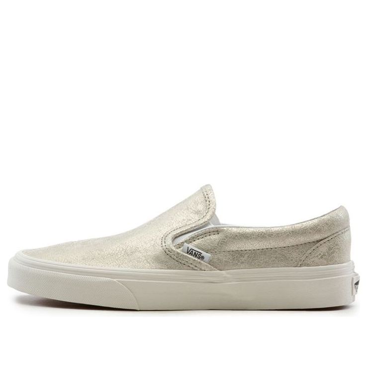 Vans Slip-On Cracked Leather Gold