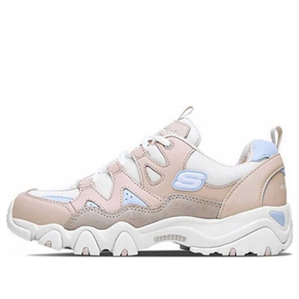Skechers DLites 2.0 Low-Top Running Shoes Pink/White