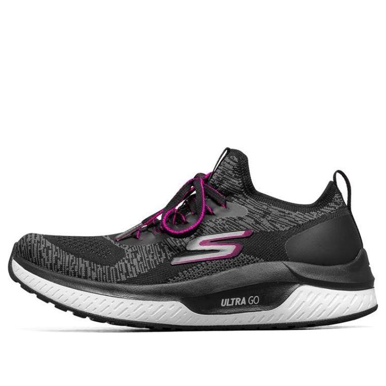 Skechers Go Run Steady Sports Shoes Black/White/Purple