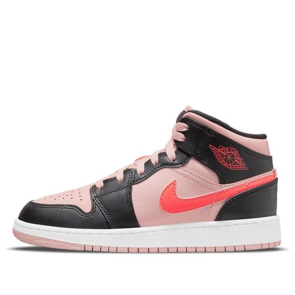 Air Jordan 1 Mid Black Pink Crimson