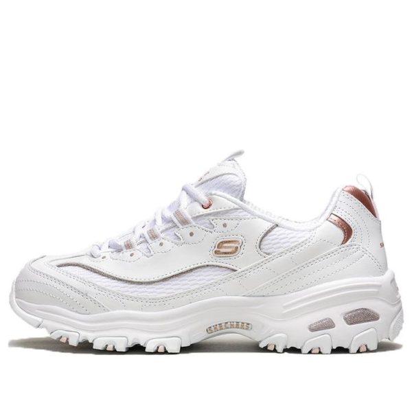 Skechers DLites Copper Divine Low-Top Daddy Shoes Creamy