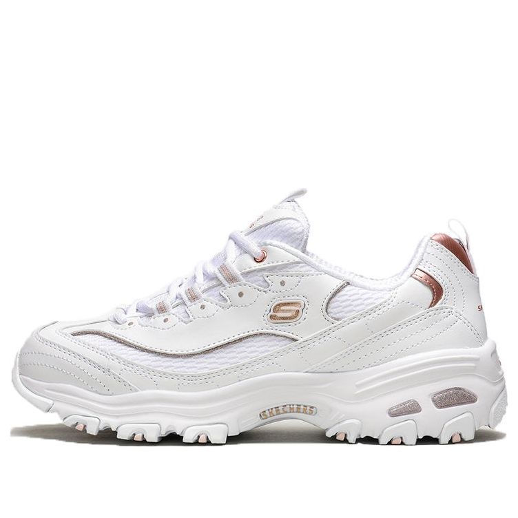 Skechers DLites Copper Divine Low-Top Daddy Shoes Creamy