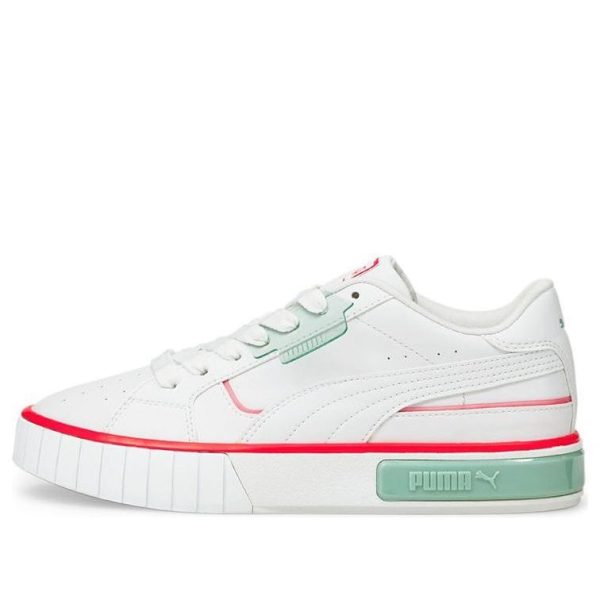 PUMA Cali Star Lights Platform Shoes White/Green/Orange
