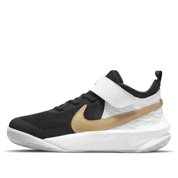 Nike Team Hustle D10 Black White Metallic Gold