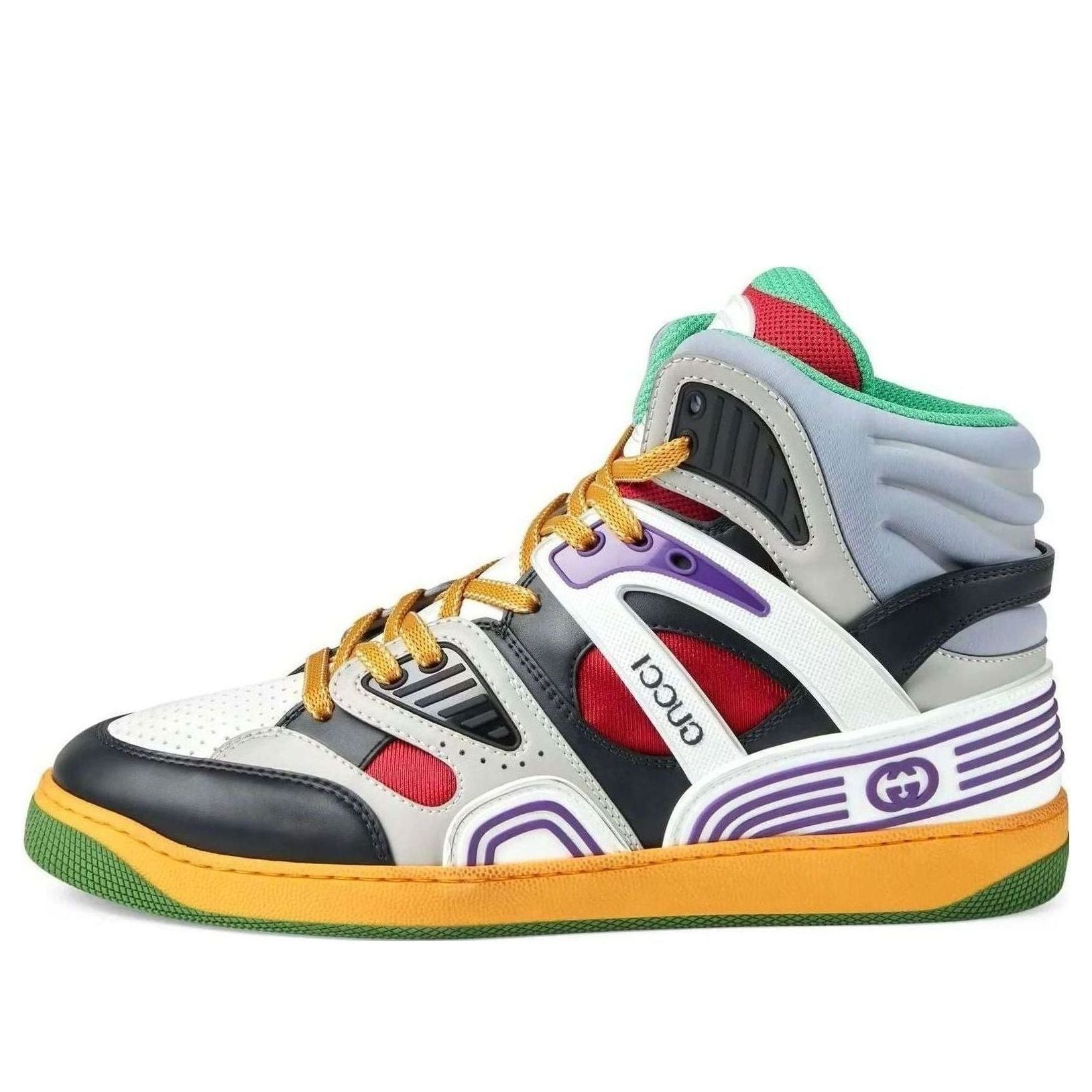 Gucci Basket  HighNon-Slip Wear-resistant Retro Black Red White