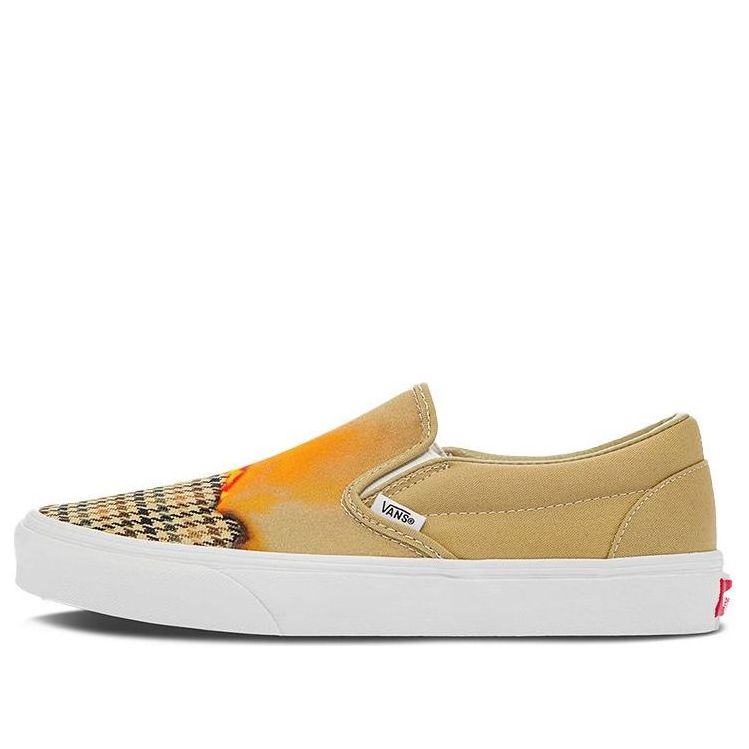 Vans Slip-on Low Tops Casual Shoe Unisex Brown Yellow